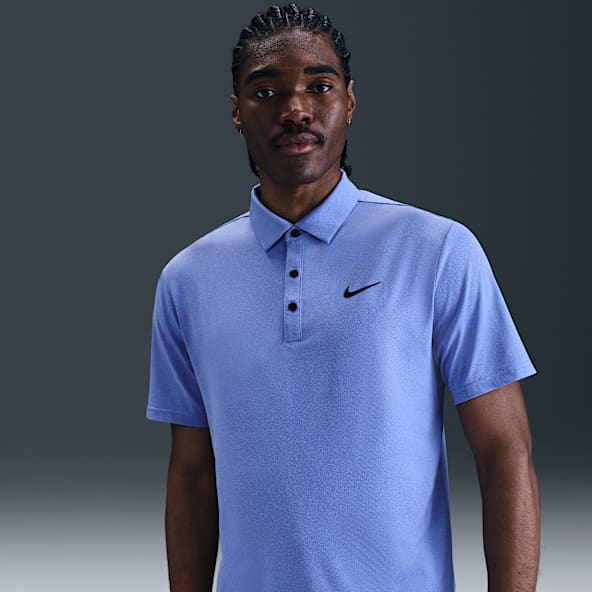 タグ付き未使用 Nike Golf Dri-FIT ブルー ストレッチ 夏用 L Blue Golf. Nike CA